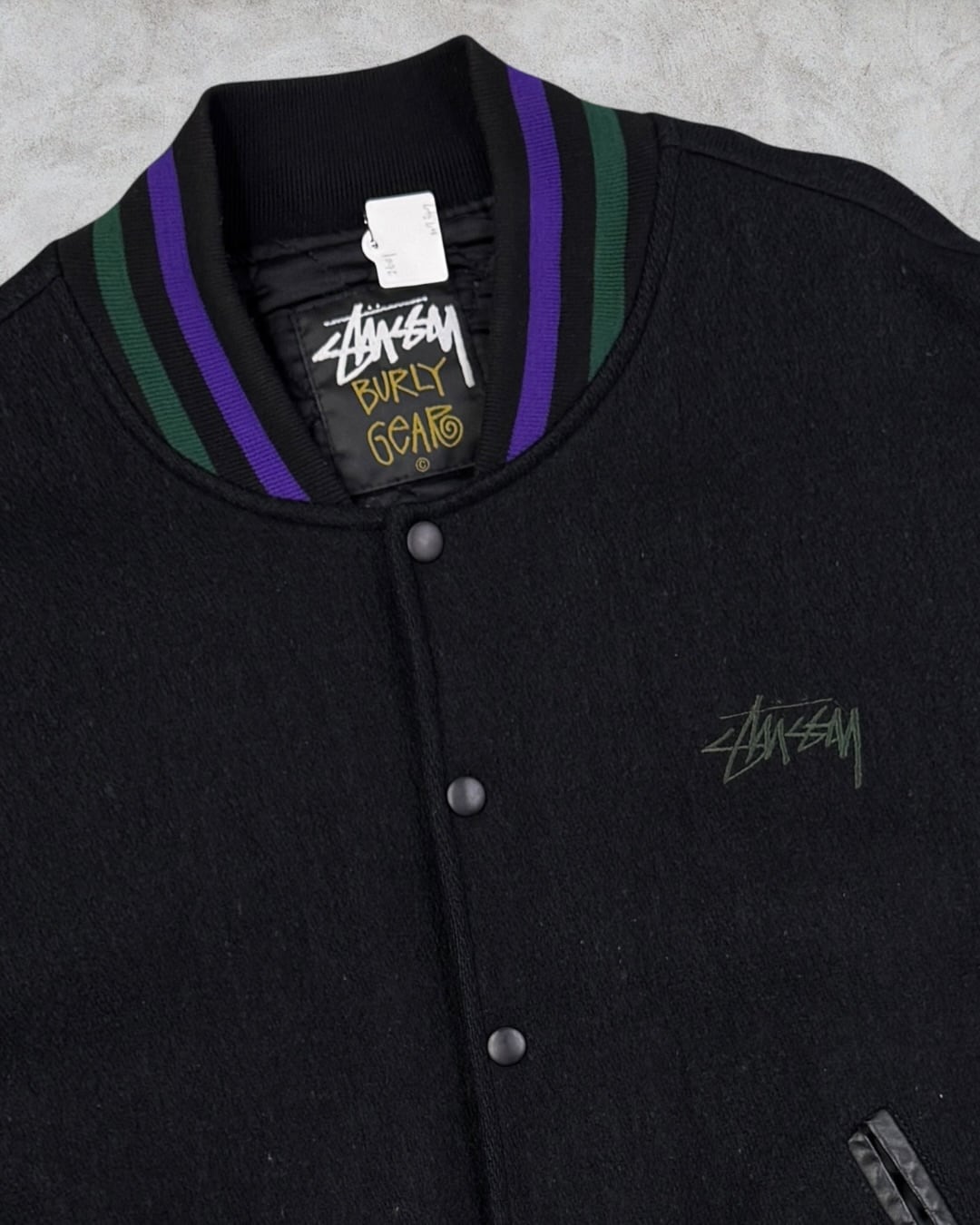 Special!!】80's~90's old stussy ”BURLY THREADS” Varsity Jacket