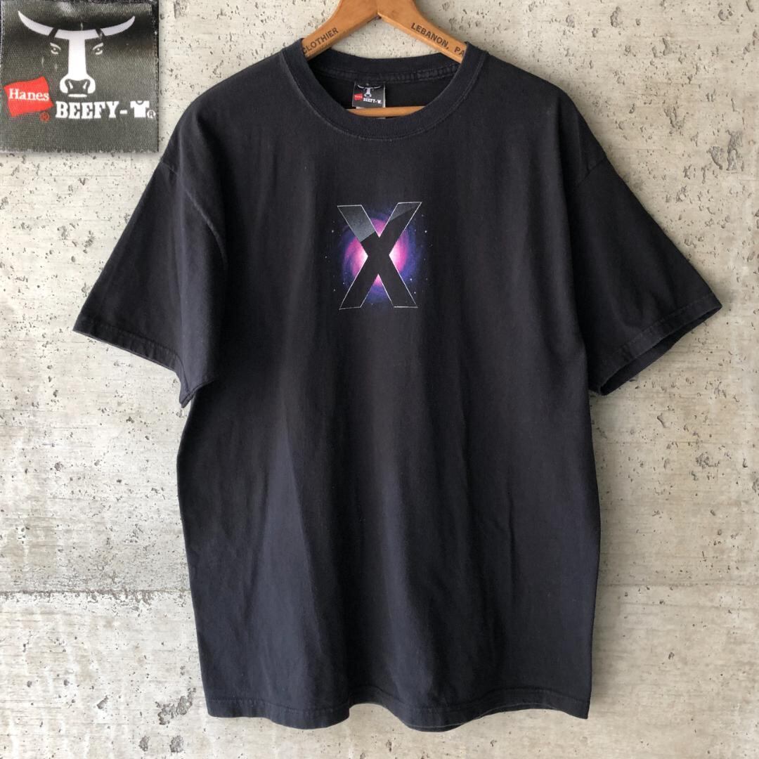 XZ282 Tシャツ Apple 企業 アド ロゴ Mac OSX レパード 黒