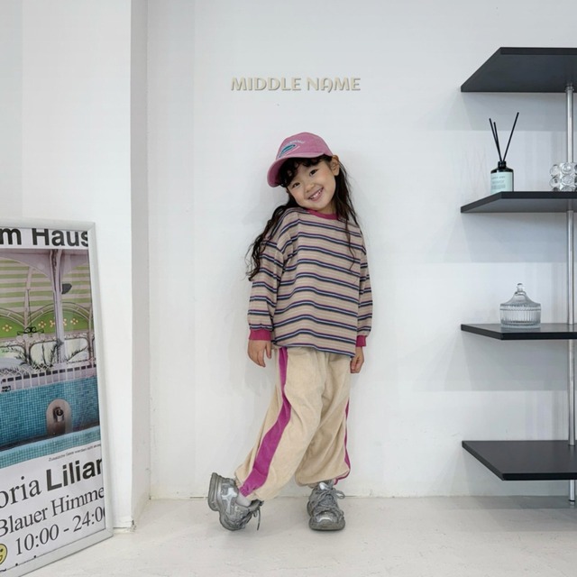 《送料無料》予約:テリー配色パンツ【MIDDLENAME】※ジュニアサイズ