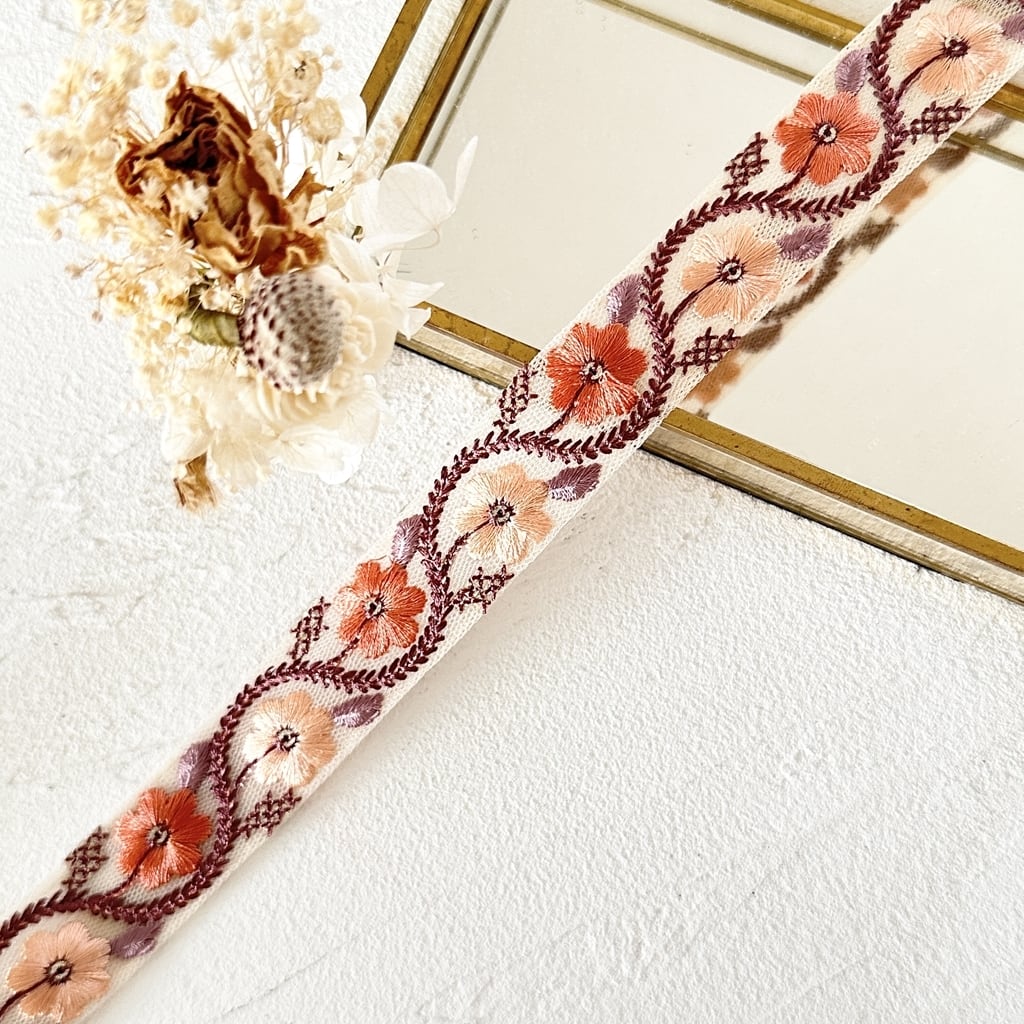 【在庫処分セール】インド刺繍リボン⭐︎まとめ売り⭐︎半ロール〜1ロール×7本 ロール販売＊ | インド刺繍リボン専門店Rino Ribbon