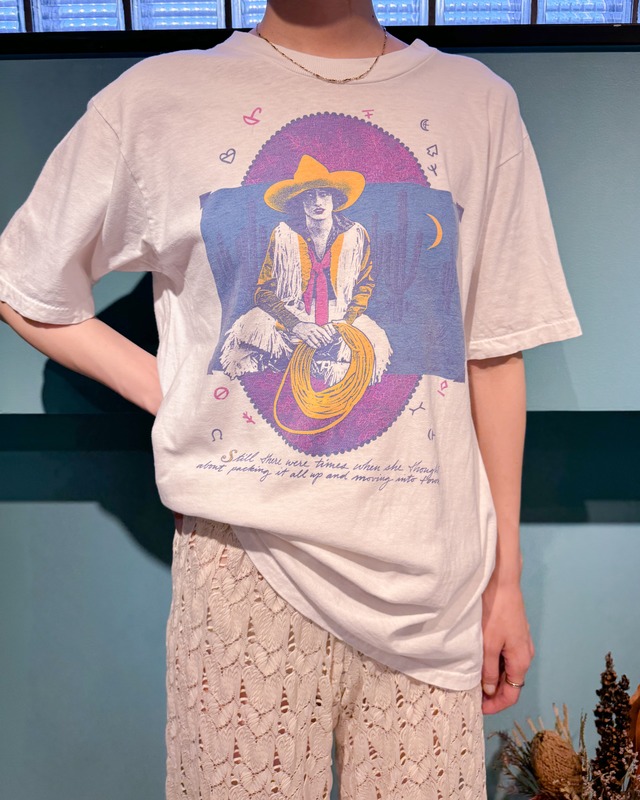 1980's Cow Girl / Printed T-Shirt