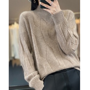 ハイネックボトミングニットトップ 6color A01038