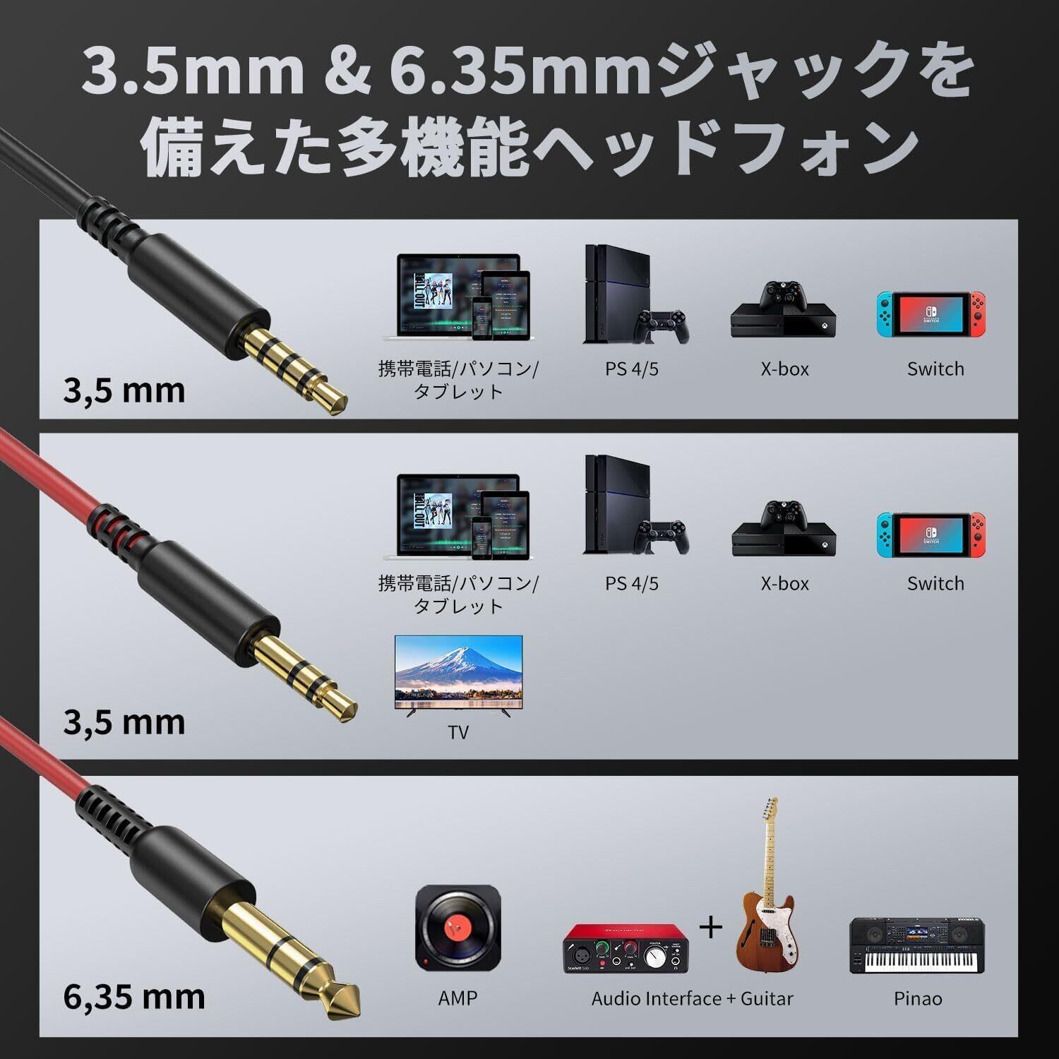 OneOdio Pro10 ヘッドホン 有線 マイク付き Hi-res ヘッドセット OneOdio Pro10 ヘッドホン 有線 マイク付き Hi-res ヘッドセット