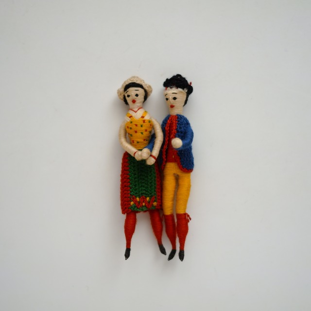 Handmade Swedish Folk Costume Dolls, Pair