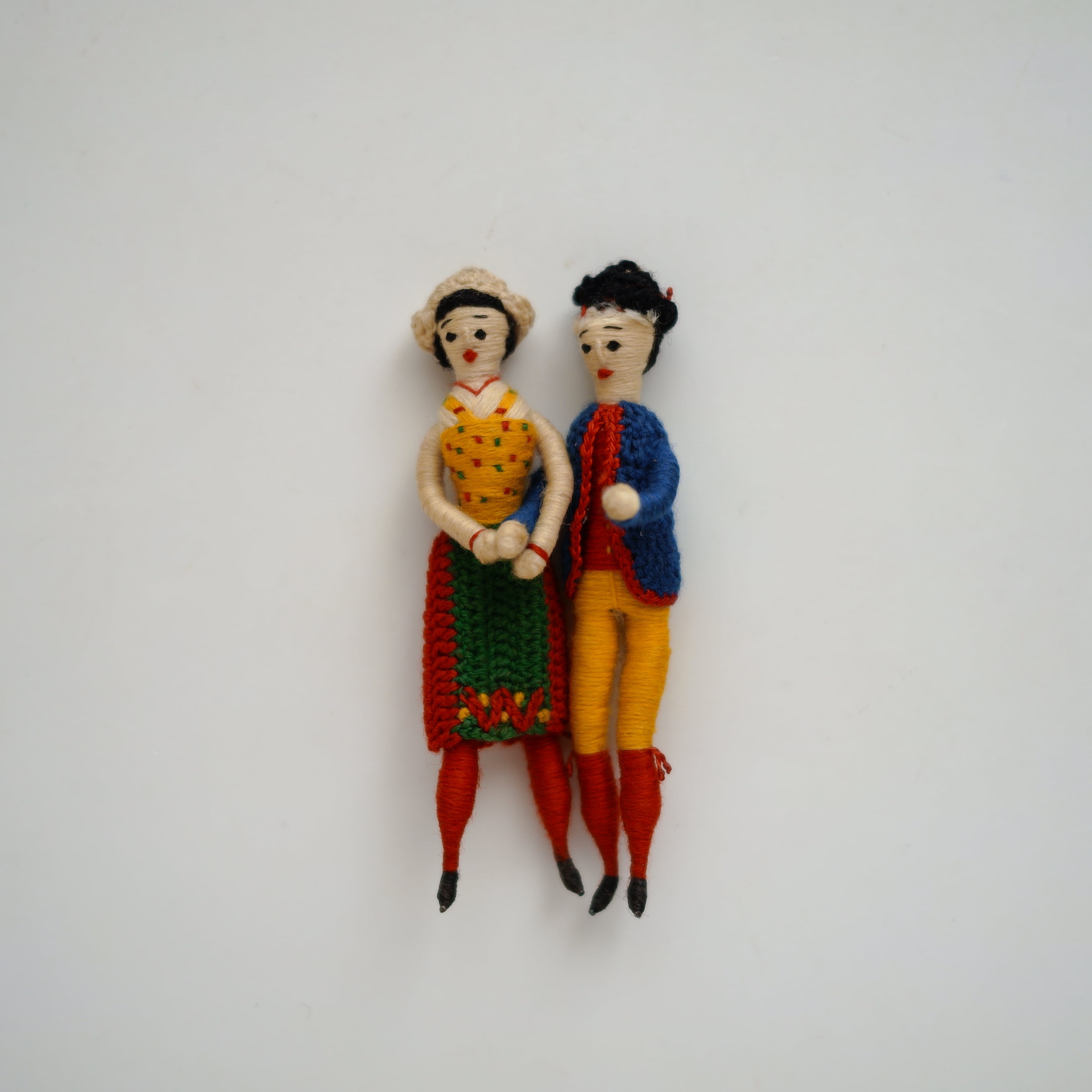 Handmade Swedish Folk Costume Dolls, Pair