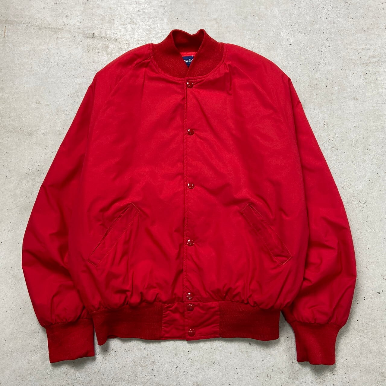 80年代 USA製 Holloway ホロウェイ ナイロンスタジャン ラグラン 