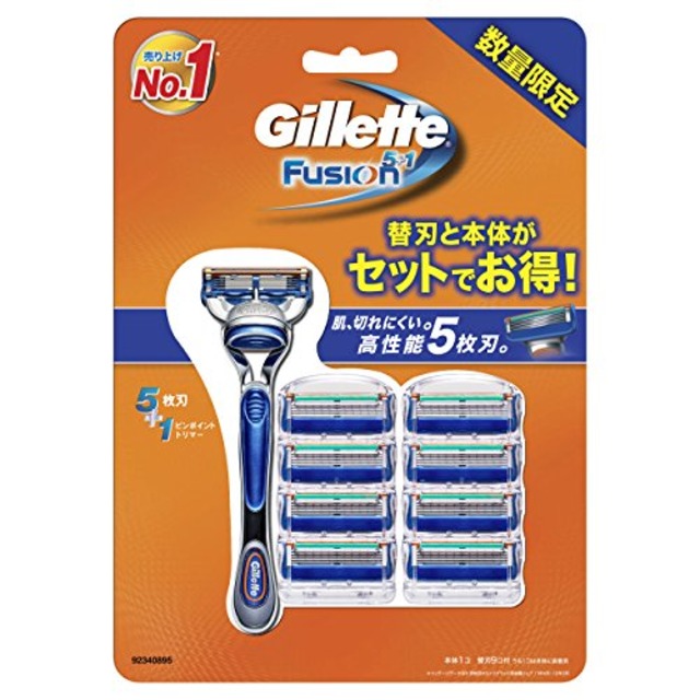 ジレット フュージョン5 1 マニュアル 髭剃り 本体 替刃 9個付 U2 Select Shop