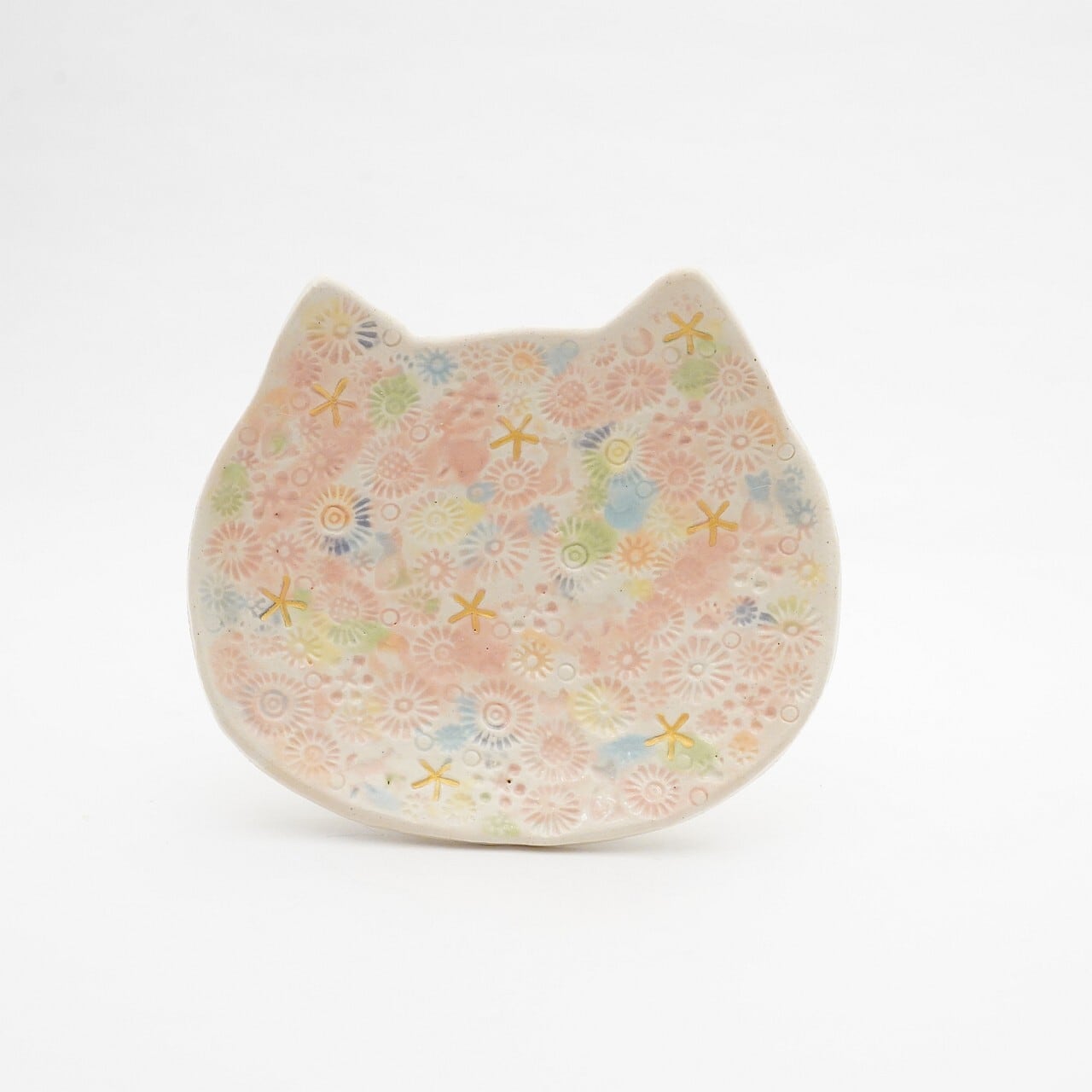 【陶工房ほうき】淡三島ねこ小皿 2-C