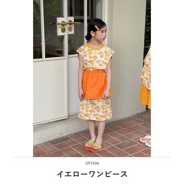 【姉妹服】フラワー半袖セットアップ/ワンピース - 3