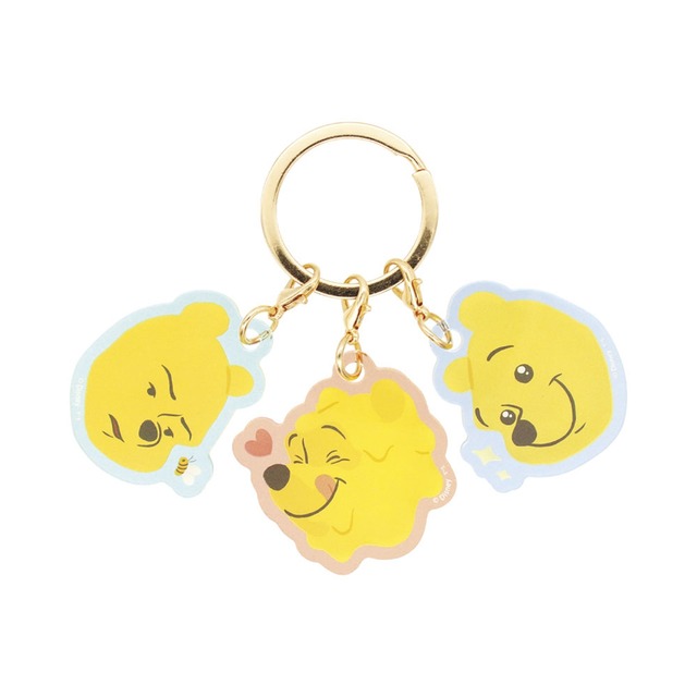 ディズニー3チャームキーホルダーPooh/フェイス(5916149)