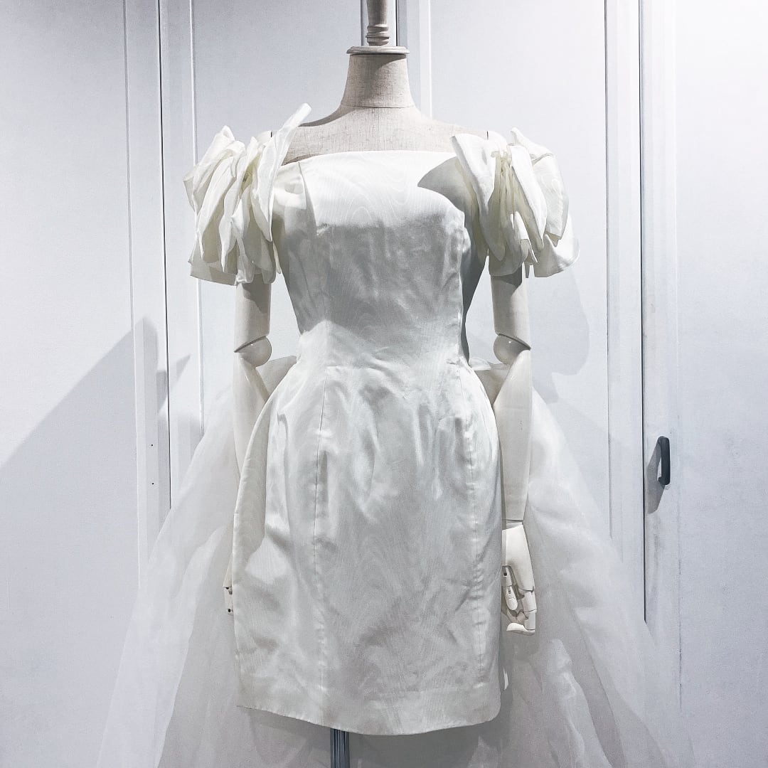 < DRESSBLACK > ドレスブラック日本製リボン×チュールヴィンテージウエディングミニドレス | JVINTAGE ジェイヴィンテージ