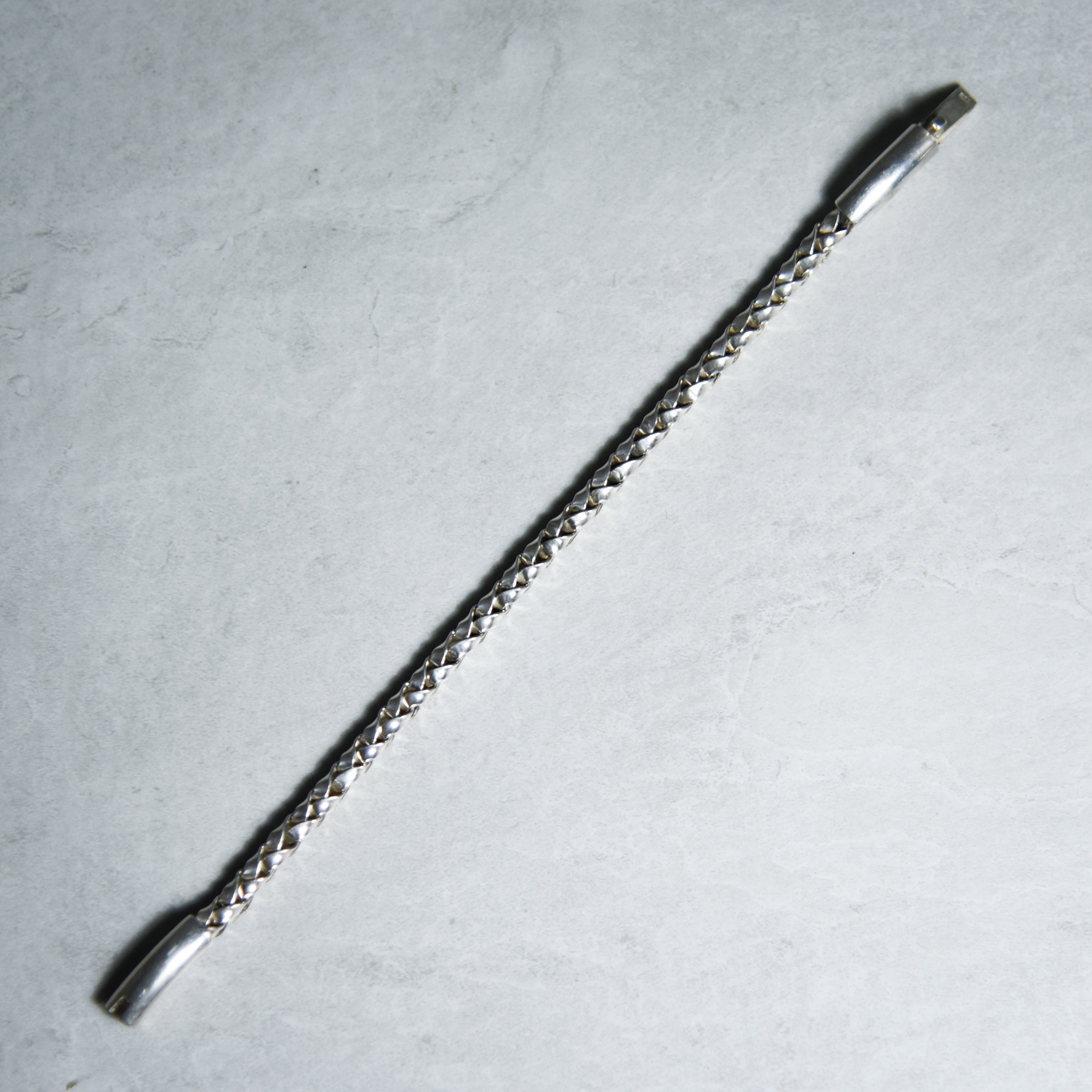 French Vintage Silver Snake Chain Bracelet フランス ヴィンテージ
