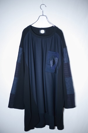 Wide-T-shirts Pkt (black)
