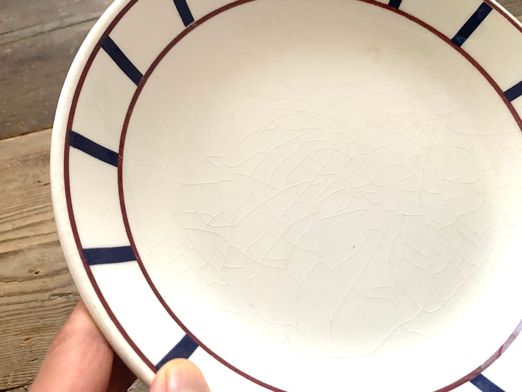 レアもの*バスク柄のアンティークプレートA