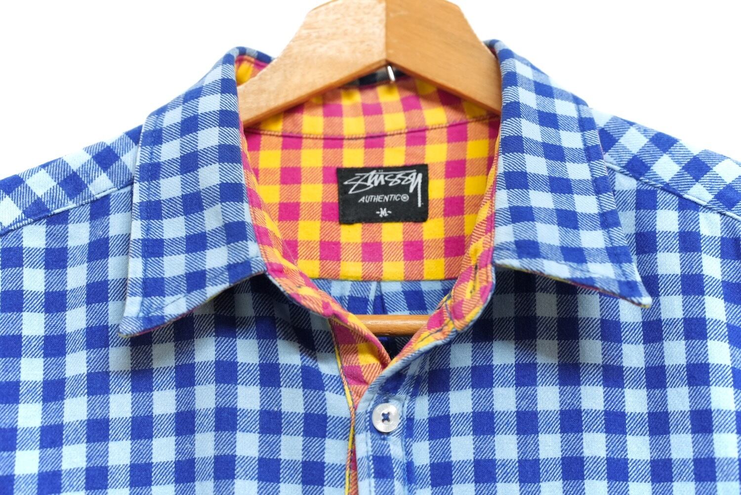 4150R4 stussy ステューシー 長袖 チェック シャツ メンズ古着 サイズM