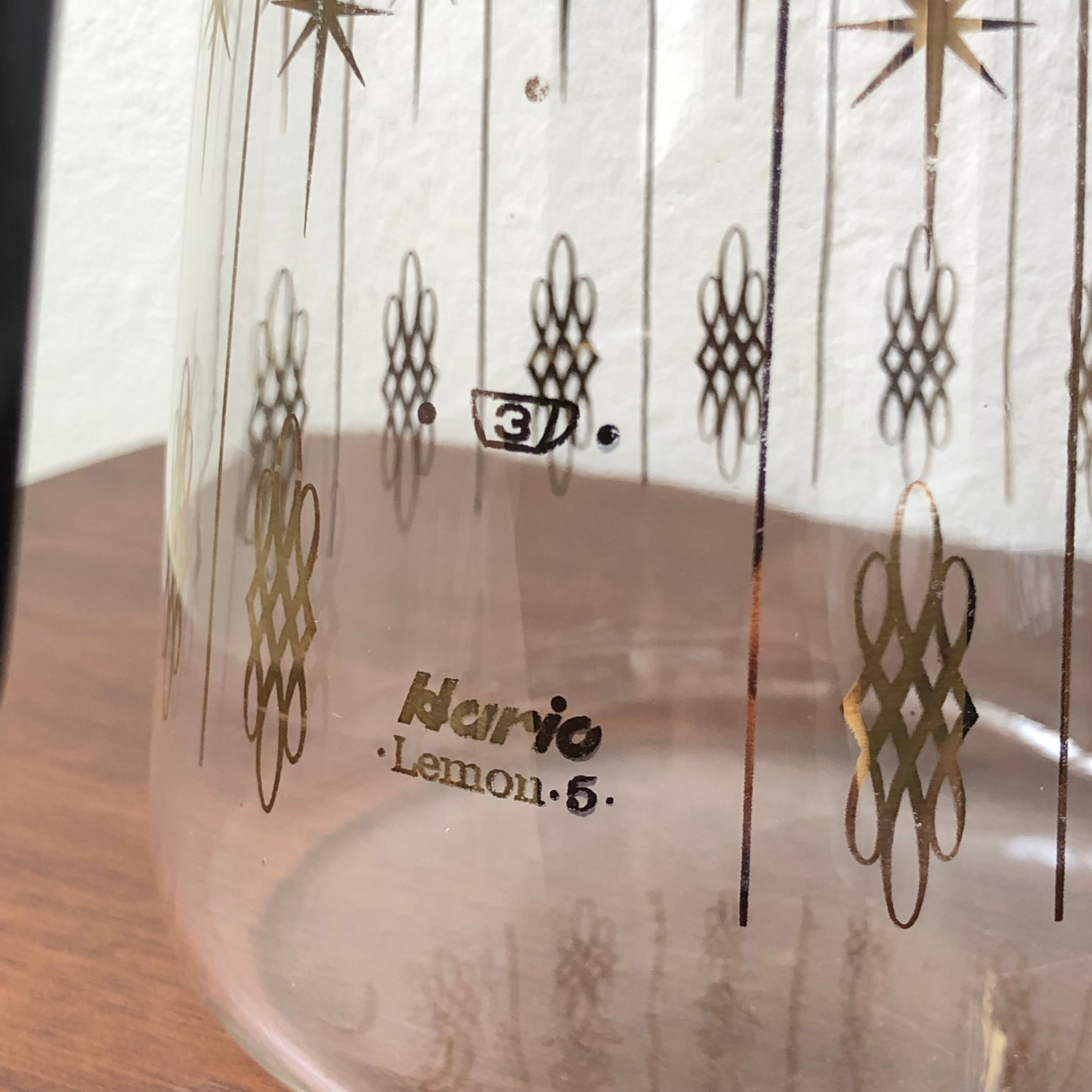 HARIO幾何学模様の耐熱ガラスポット