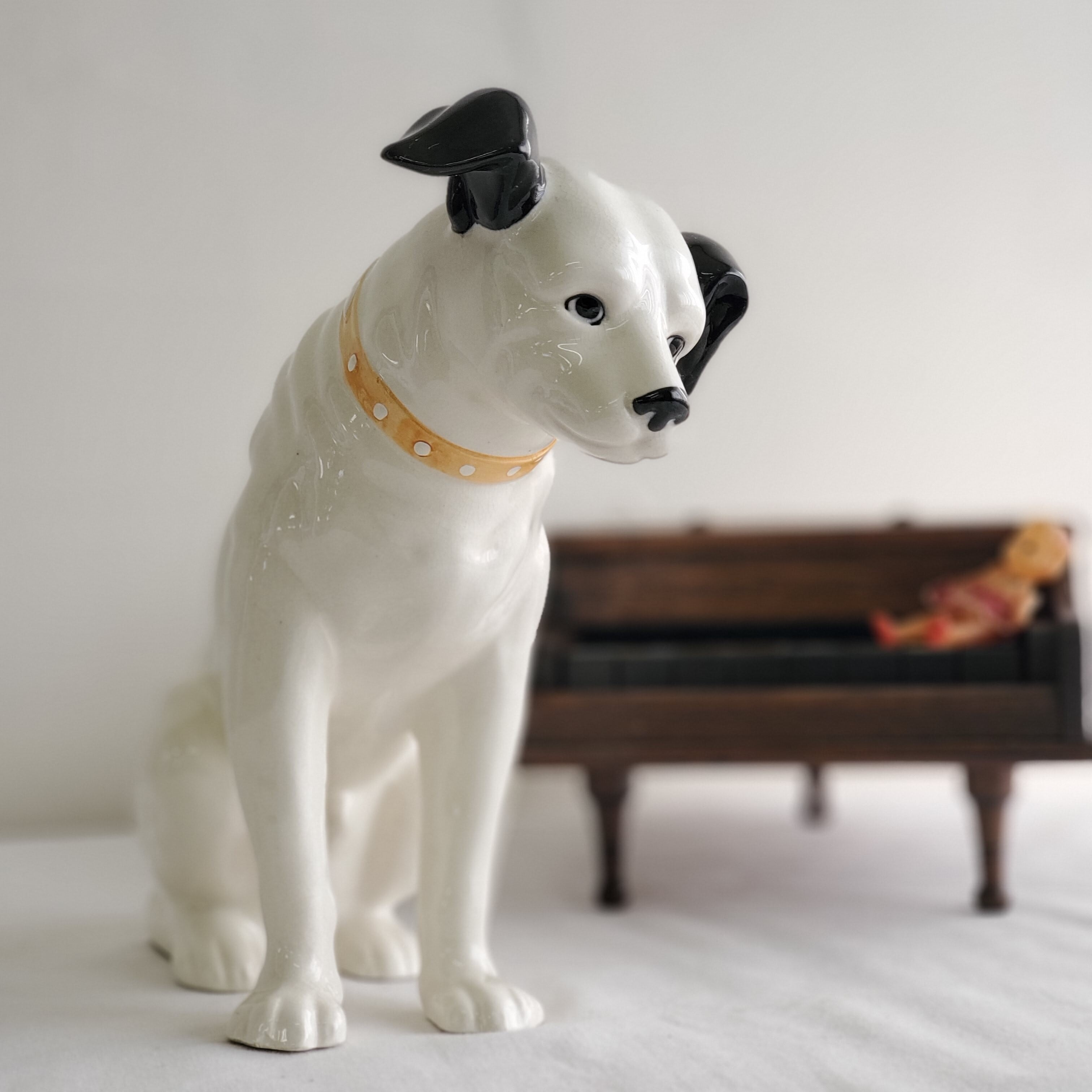 アンティーク 陶器製 ビクター犬 ニッパー君 大中小11点 M R7698B