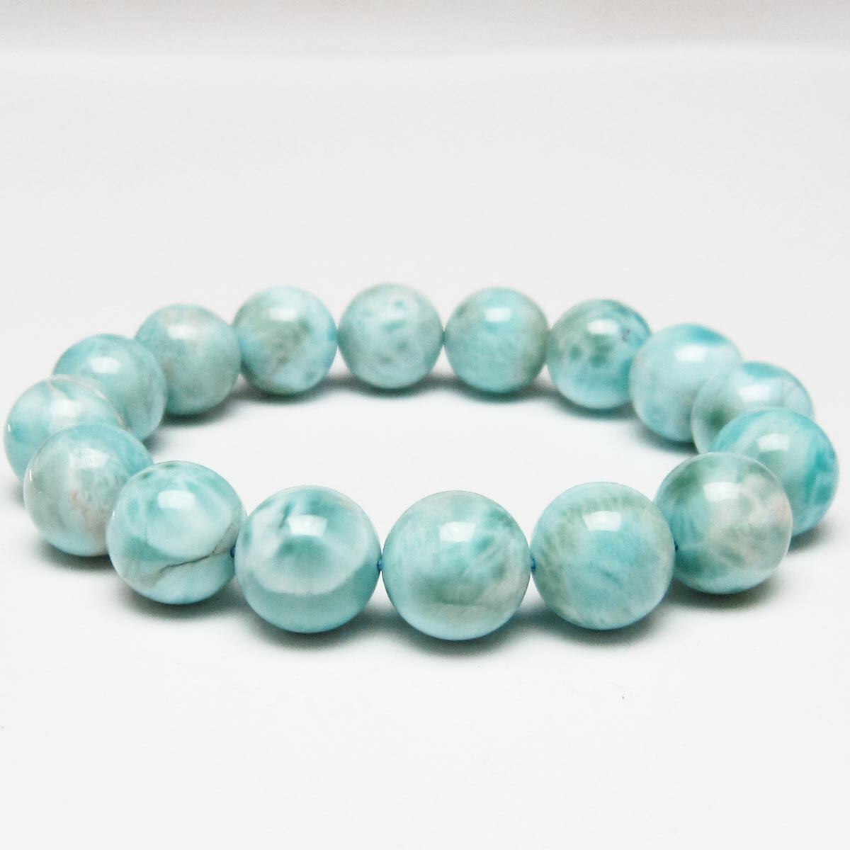 ラリマー ブレスレット 13mm 一点物 111-56492