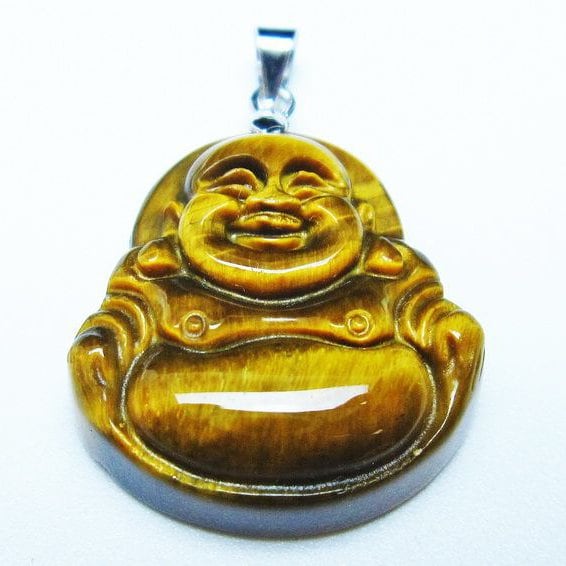 イエロータイガーアイ ペンダント 布袋様 タイガーアイ 一点物 メール便可 [M便 1/20] 112-11430