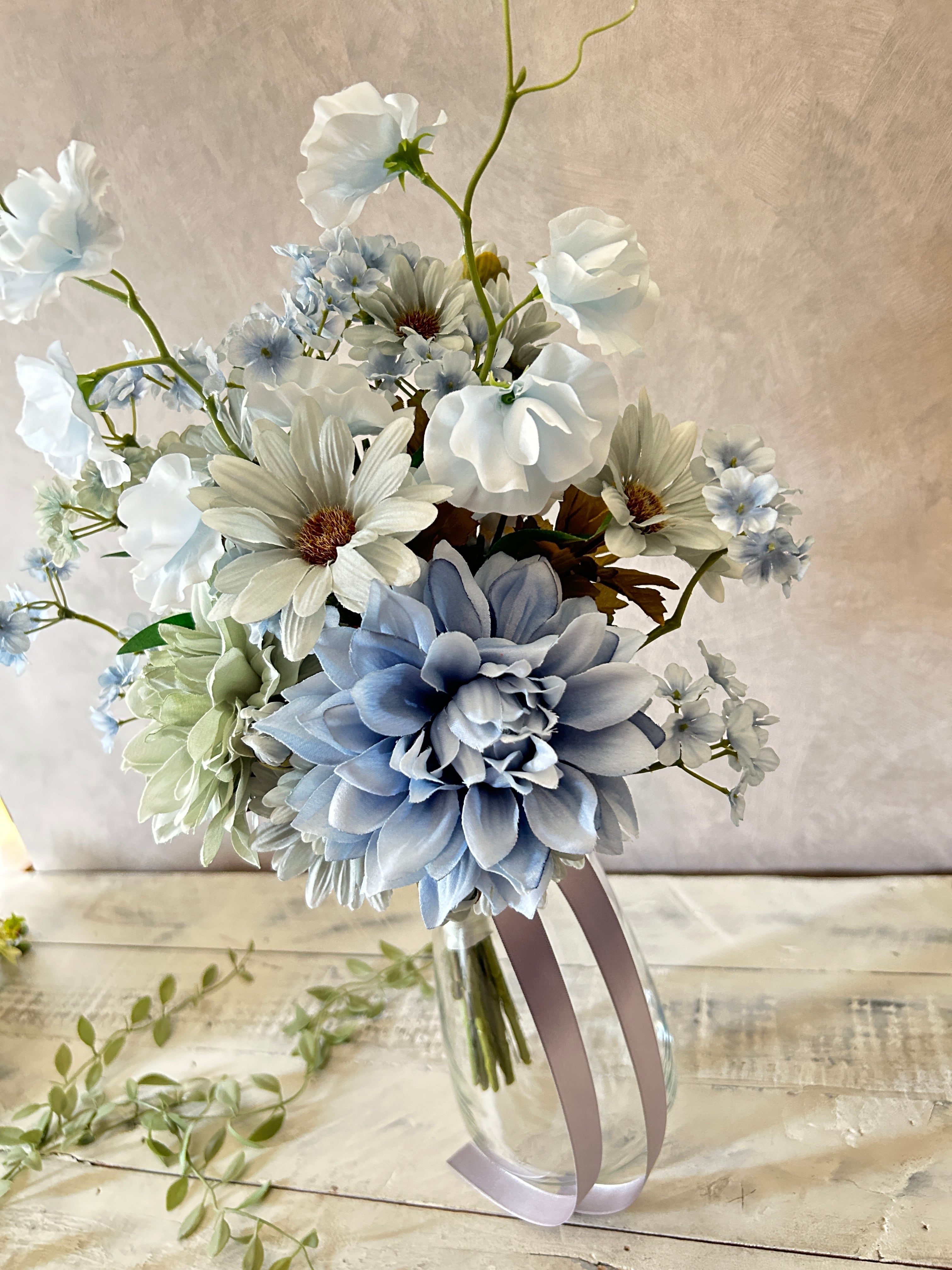 ブルーブルーブルー/アーティフィシャルフラワー/送料無料サービス作品