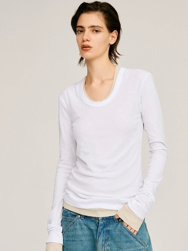 【26AW】PRANK PROJECT プランクプロジェクト / ブラトップ / Scoop Neck Sheer Top