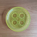【北欧ヴィンテージ雑貨】Riihimaki Grapponia Glass Plate 145mm yellow リーヒマキ グラッポニア グラス プレート 145mm イエロー