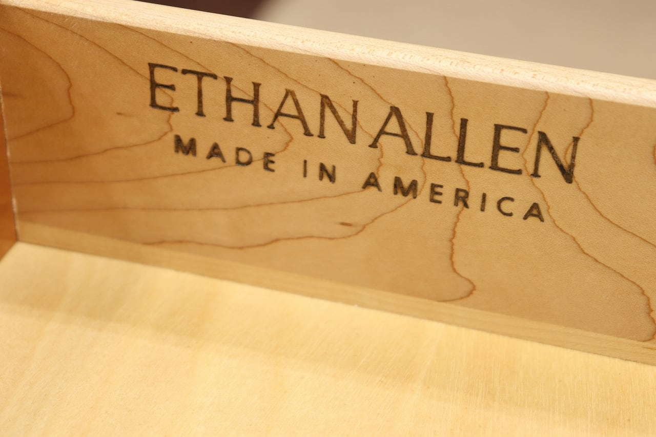 ETHAN ALLEN イーセンアーレン チェリー無垢材 クラシカル デスク 両袖