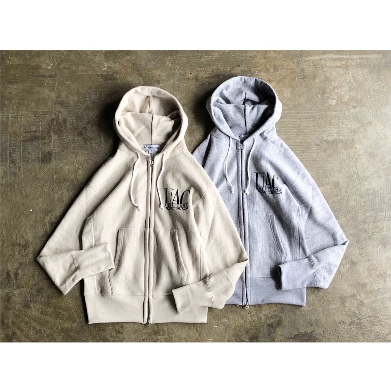 AMERICANA(アメリカーナ) 14G Cotton Sweat Reverse Weave Zip Hoodie (UAC) |  AUTHENTIC Life Store powered by BASE