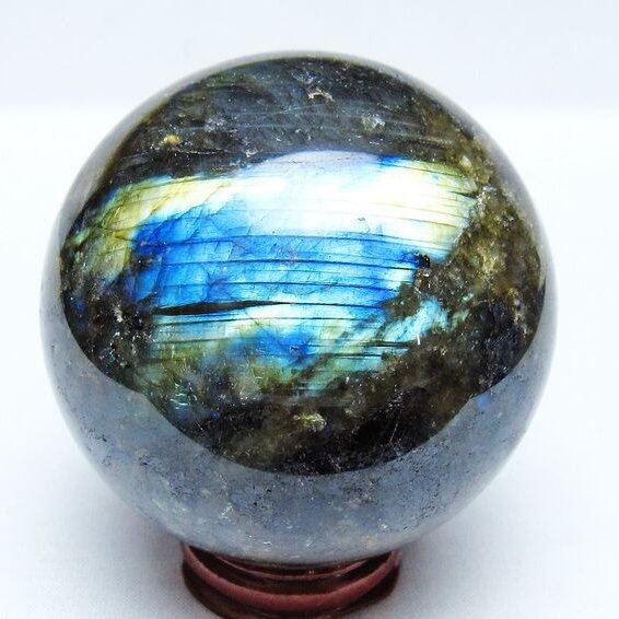 ラブラドライト 丸玉 72mm スフィア 一点物 151-9191