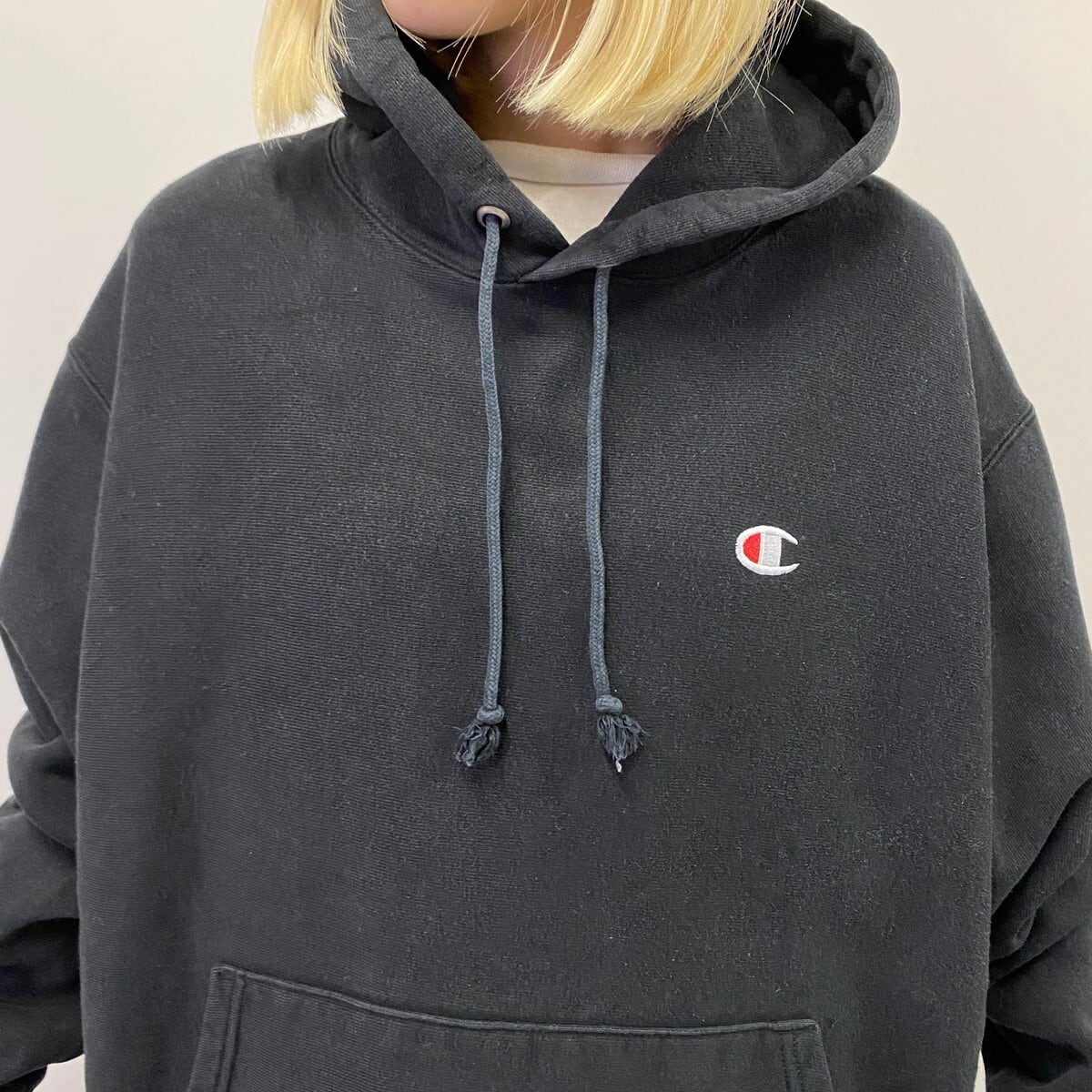 Champion チャンピオン 青タグ 復刻 ロゴ 刺繍 リバースウィーブ 