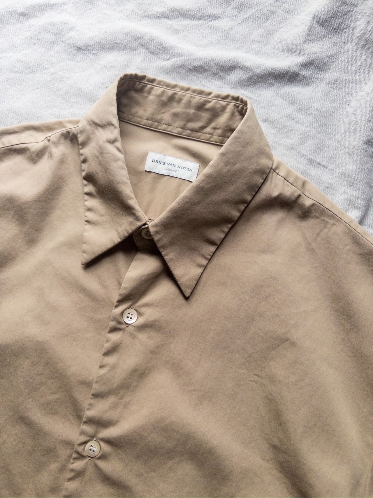 "DRIES VAN NOTEN" Beige Cotton S/S Shirt