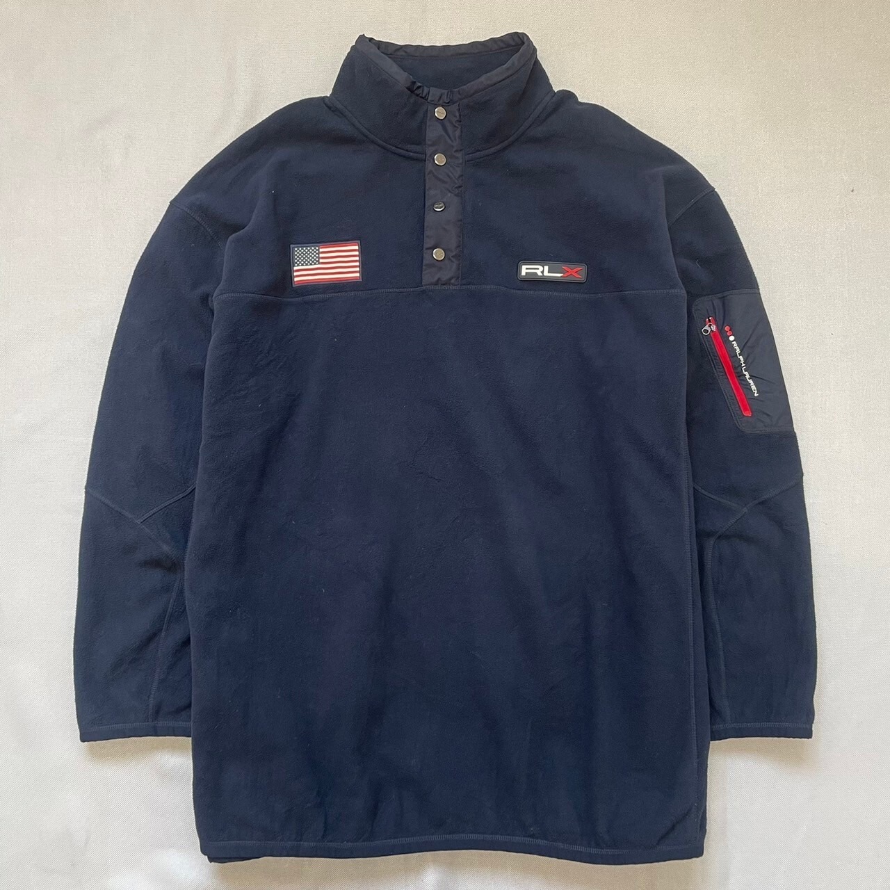 RALPH LAUREN ラルフローレン RLX ハーフボタン フリース スナップT 