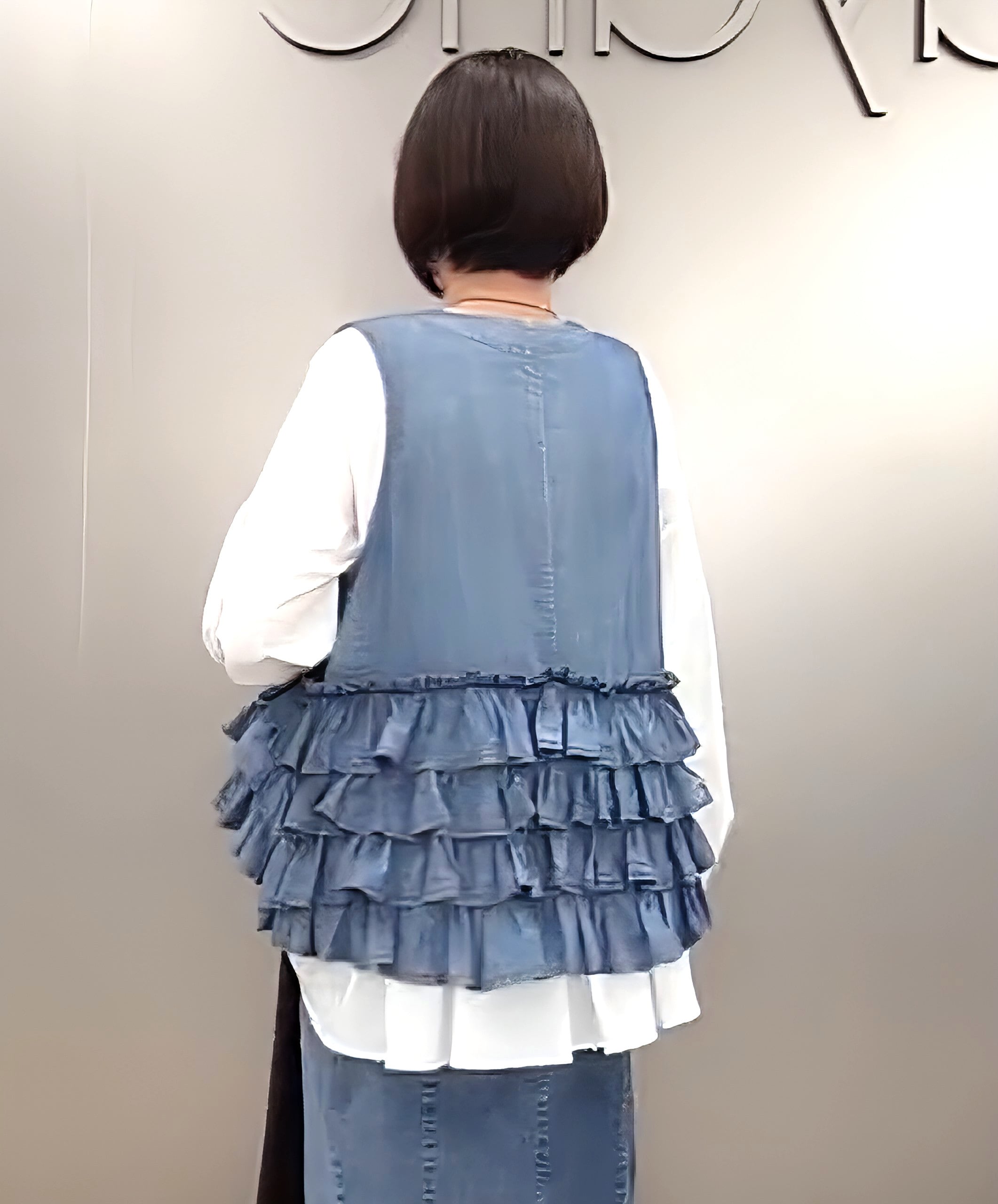 ayane アヤン シアーデニムフリルベスト 816305 | Select Shop kotojiya
