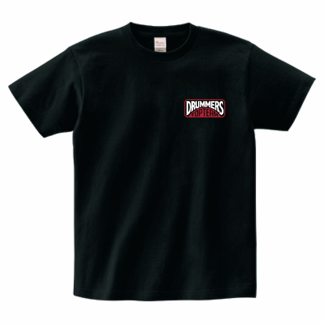 Tシャツ type02 BLACK_RED【DRUMMERS TOP TEAM】