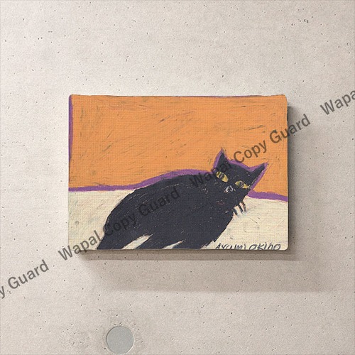 アートパネル アートボード ファブリックパネル おしゃれ 【沖野あゆみ 横たわる猫】 サイズ:SM(227mm×158mm) 壁掛け 絵 絵画 インテリア アートフレーム