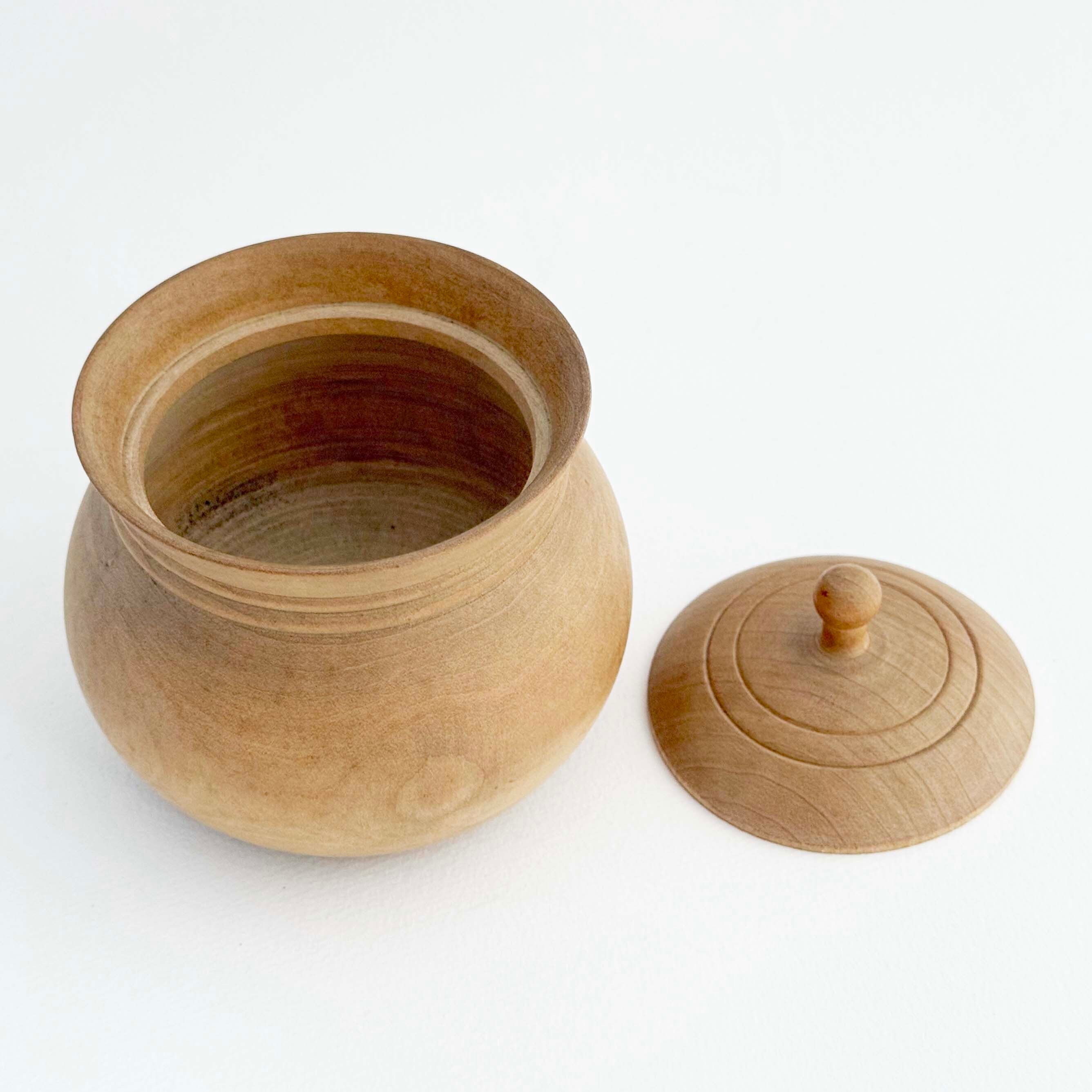 ヴィンテージ 蓋付入れ物（遠刈田系 / 佐藤護工人）