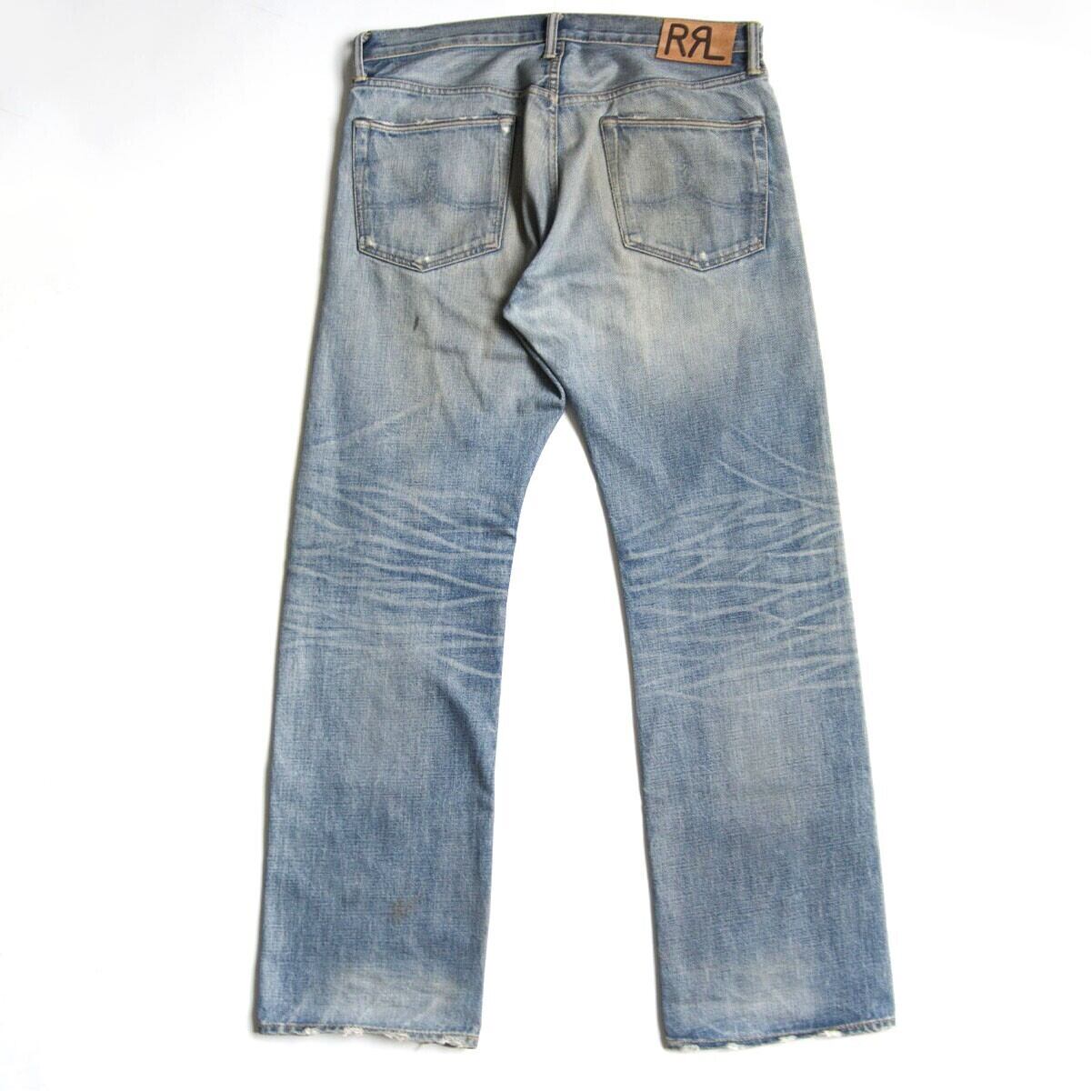 【美品】RRL【STRAIGHT-LEG JEANS】【アメリカ製】32×32 ストレートレグ デニムパンツ ダブルアールエル 26060775 美品】RRL【STRAIGHT-LEG JEANS】【アメリカ製】32×32 ストレートレグ