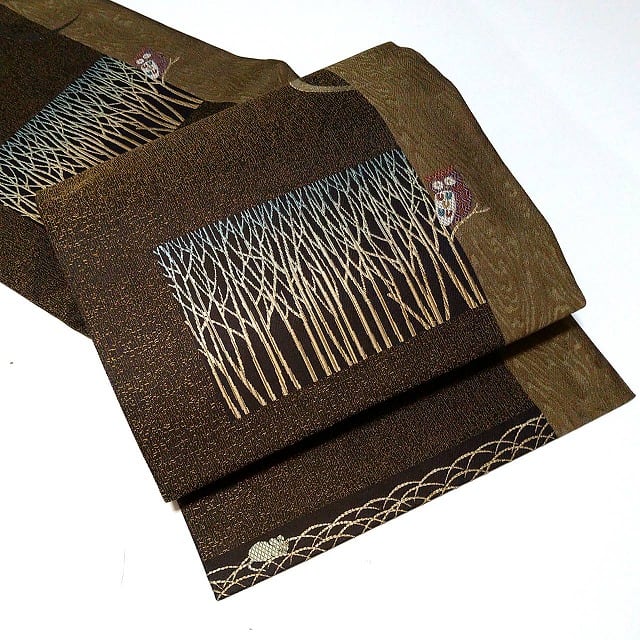 美品 半巾帯 ハンドメイド レース グレー 花柄 r110e 純正新作 www