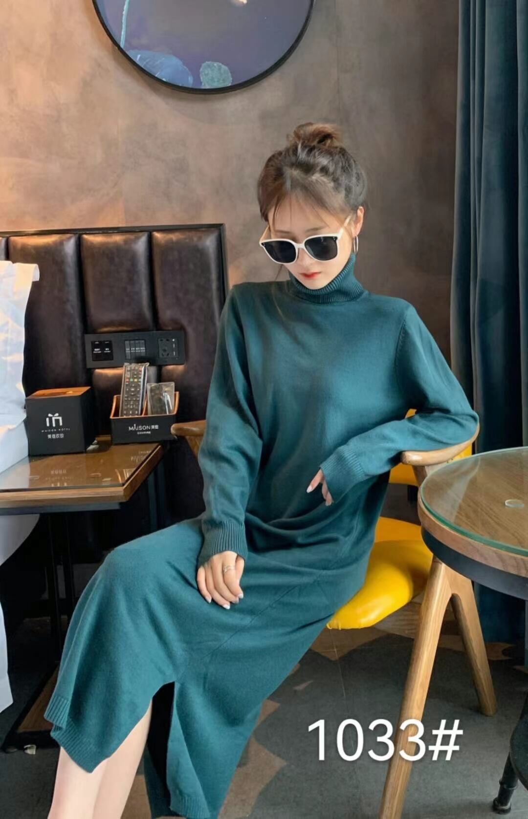 ニットロングワンピース　AJ111-103