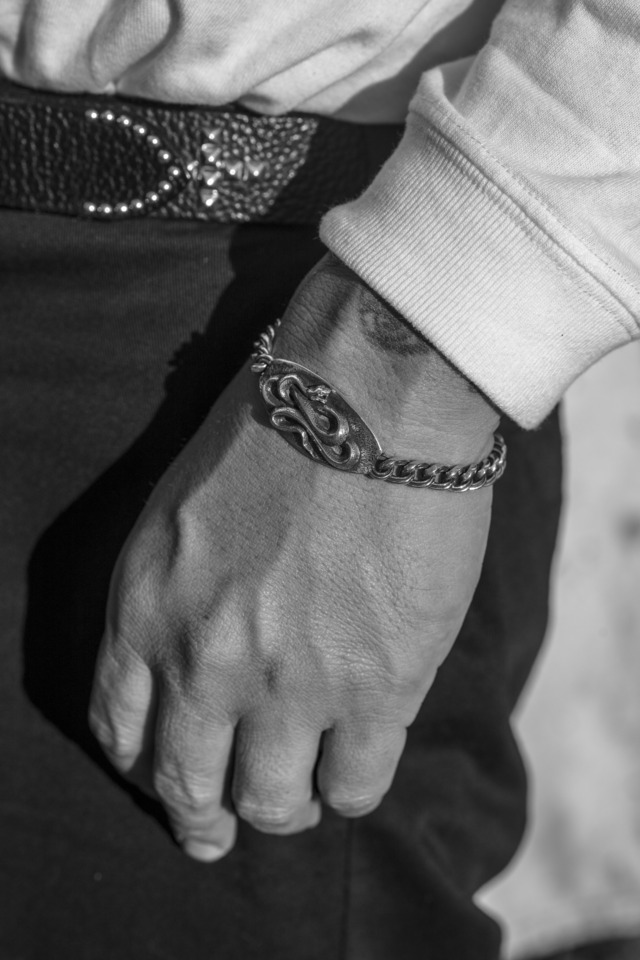 snake plate bracelet silver (S.M.L.XL) | Peanuts&Co