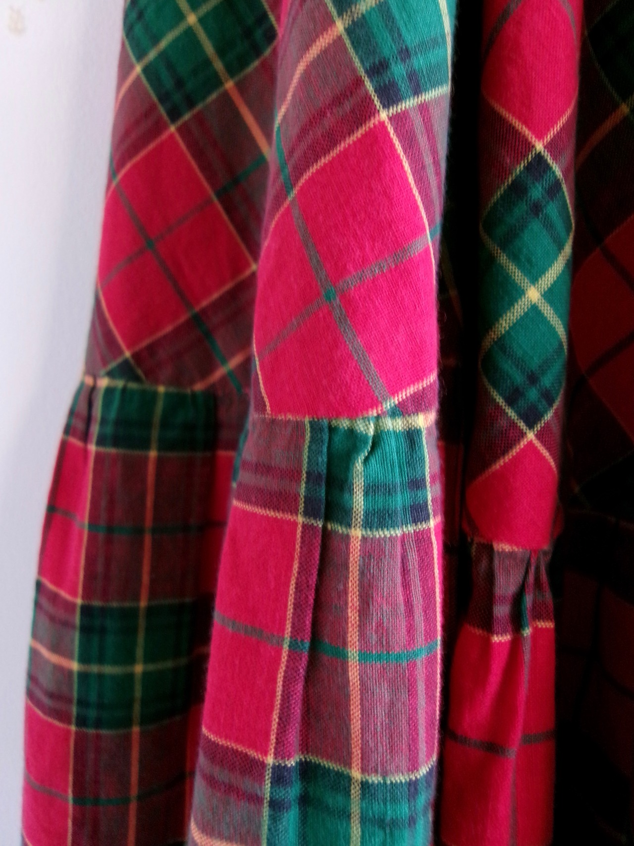 Hand made checked pattern skirt