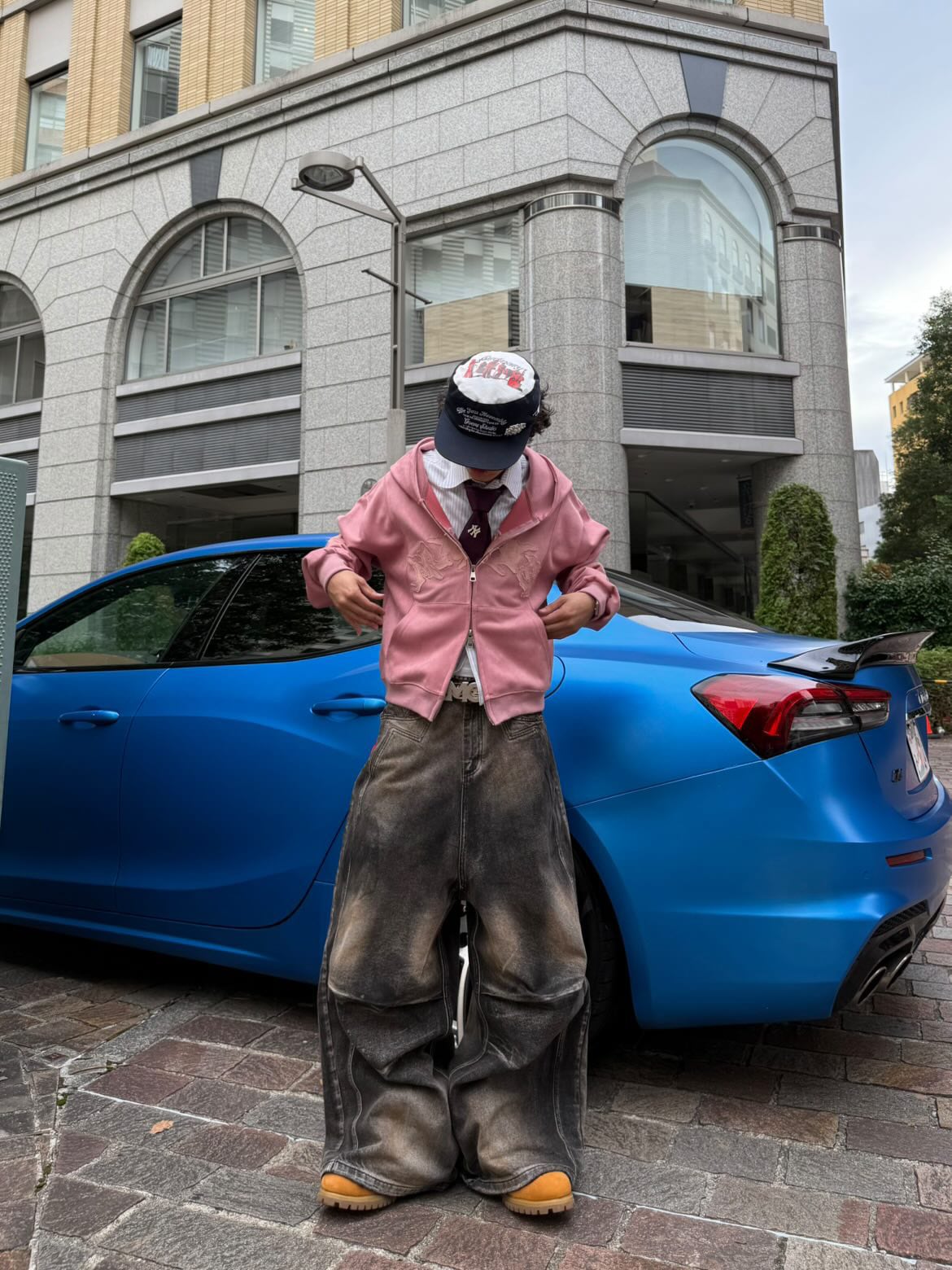 ストリートパーカー（ピンク） el1195 | elev fashion store