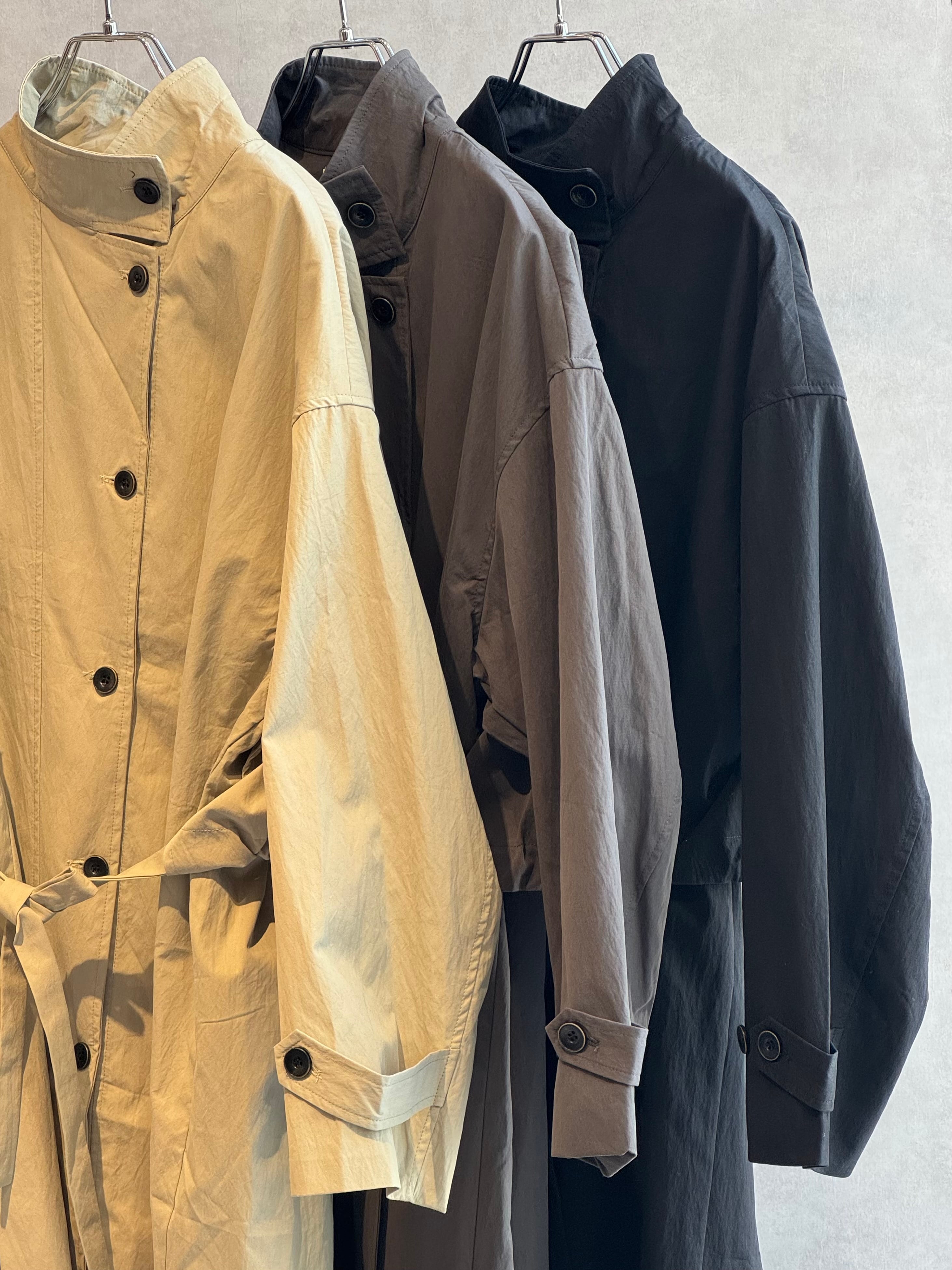 layered look single long coat