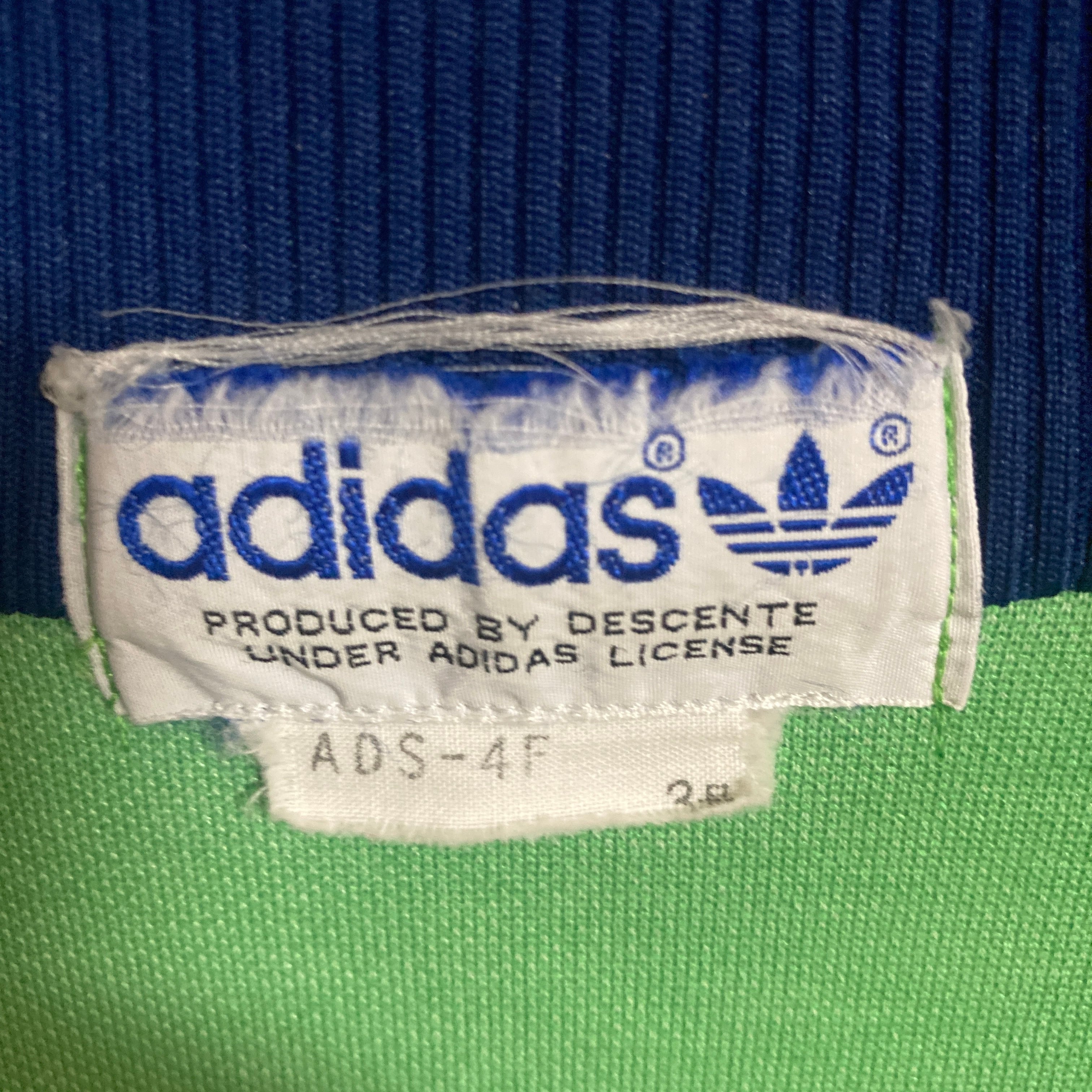 80s adidas デサント製トラックジャケット　ジャージ　グリーン