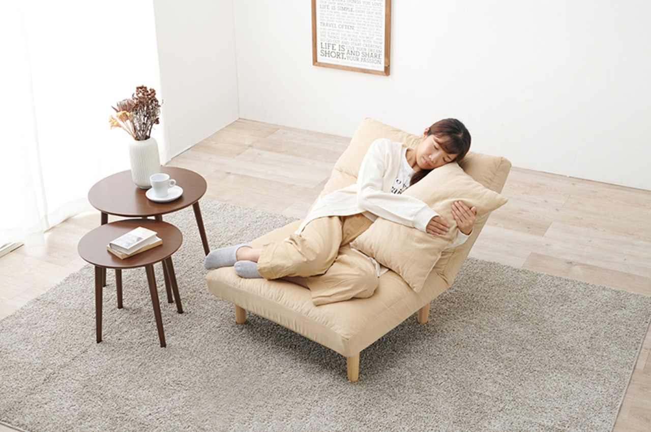 ワイド座面 リクライニングソファ