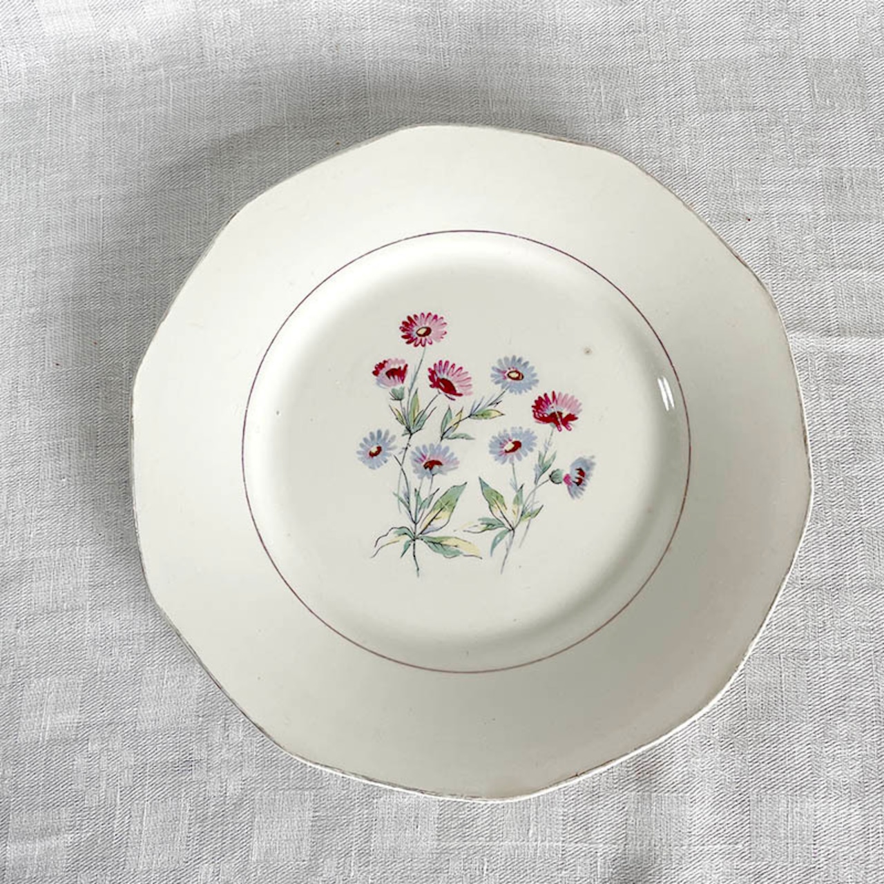 プレート　 ケーキ皿　ディゴワン＆サルグミンヌ Dioin & Sarregueminnes 　小菊 12TWde6