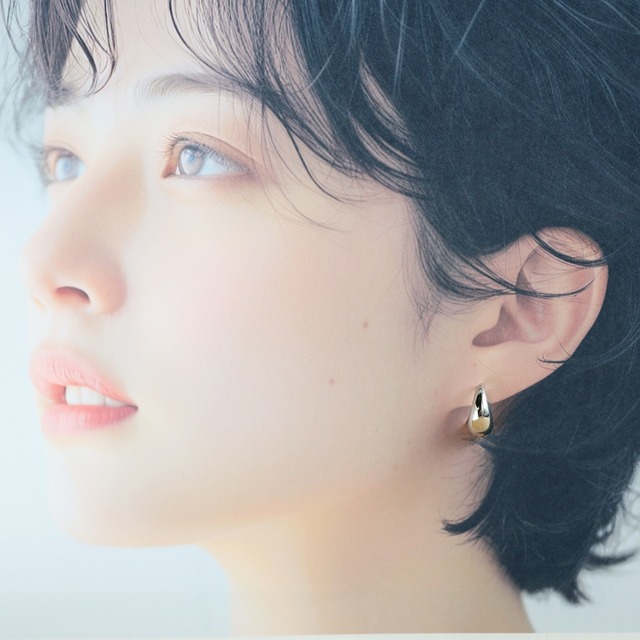 リバーシブル★ぷっくりフープピアス｜アレルギー対応 サージカルステンレス316