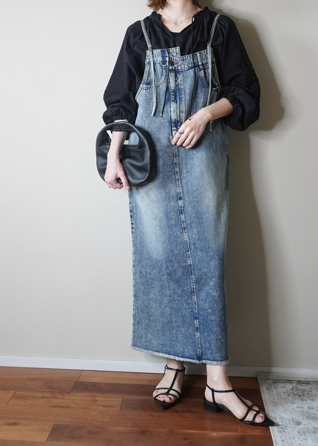 リメイク　デニムジャンパースカート