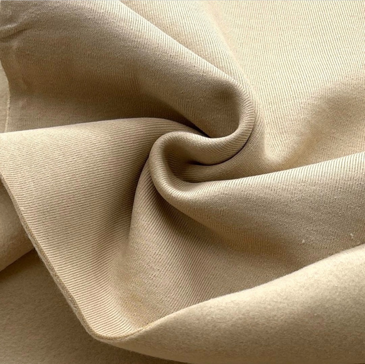 ★TB620◆2.5m◆ラスト1点‼◆綿100%裏起毛ニット生地◆ベージュ