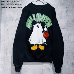 90's"Mickey&Co."HALOWEEN Mickey design pullover sweat